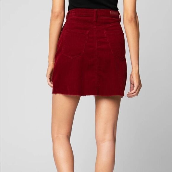 NWT BLANKNYC Cherry Pop Red corduroy mini skirt 27 - Picture 4 of 11
